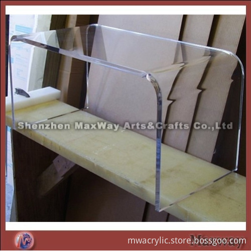 Modern polished rectangle acrylic end table